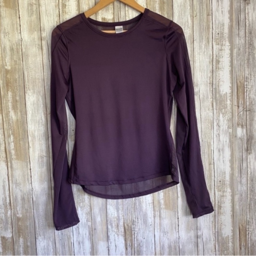 Victoria’s Sport Purple Mesh Back Long Sleeve With Thumb Holes